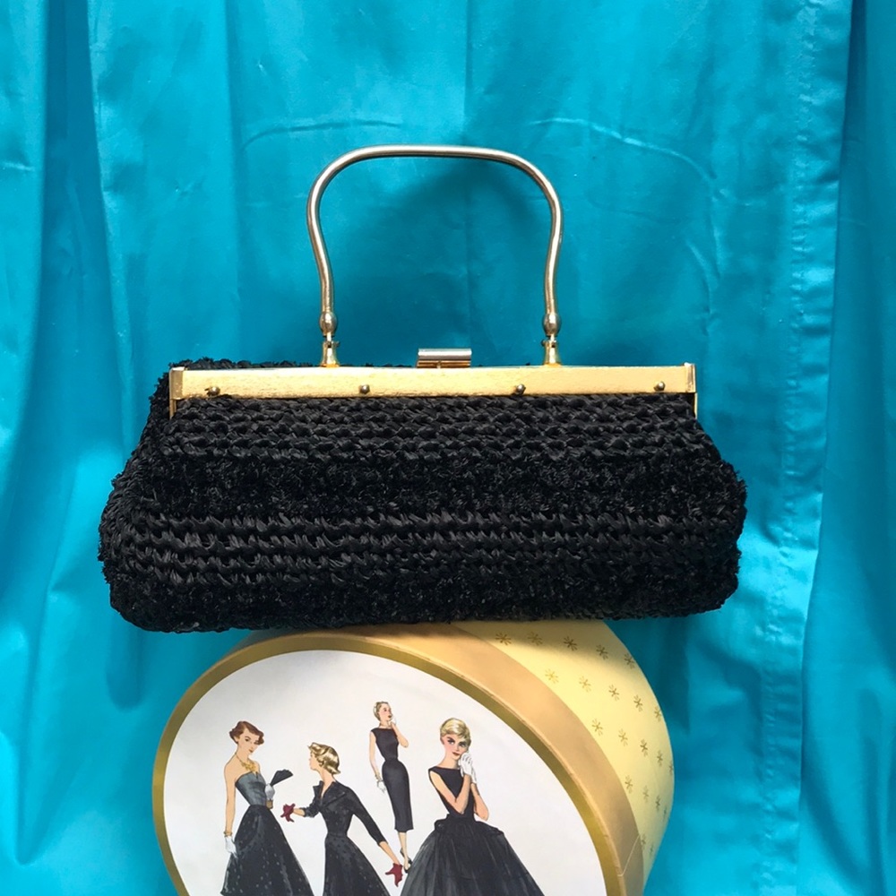 Made in Italy Poly Straw Vintage Satchel